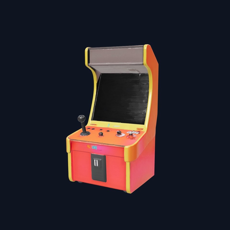 Arcade Game Console Metallic model pack